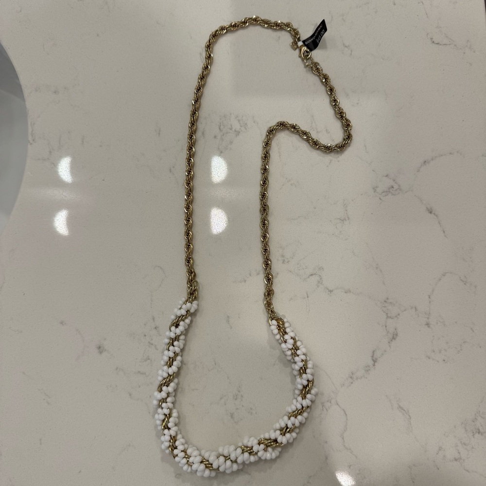 NWT Banana Republic Spiral Twisted Beaded Necklace